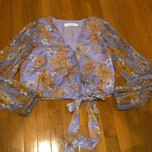 Astr The Label Wrap Top